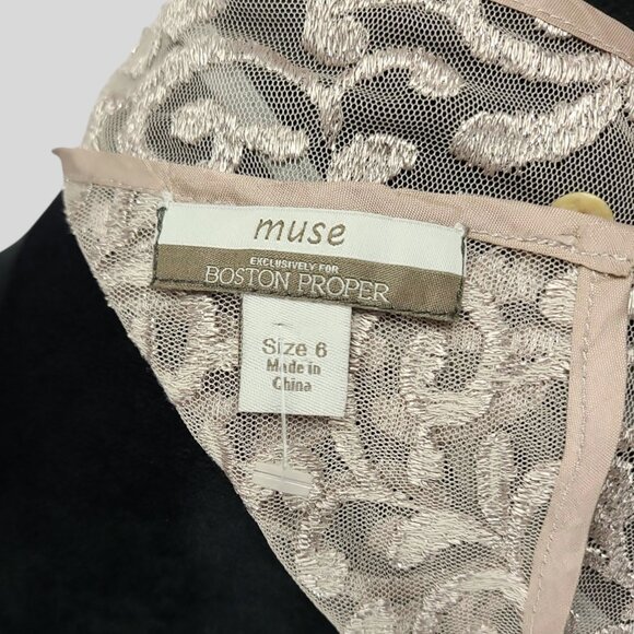 NWT Muse Boston Proper Double Layered Dress Size 6 - Picture 9 of 12